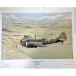 World War Two 16x21 print titled "Gathering Strength" signed in pencil by the artist Maurice Gardner
