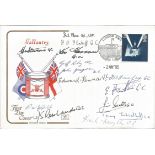 George Cross multiple signed 1995 Gallantry cover. Signed by 13 GC, 1 VC winner. Rare Richard