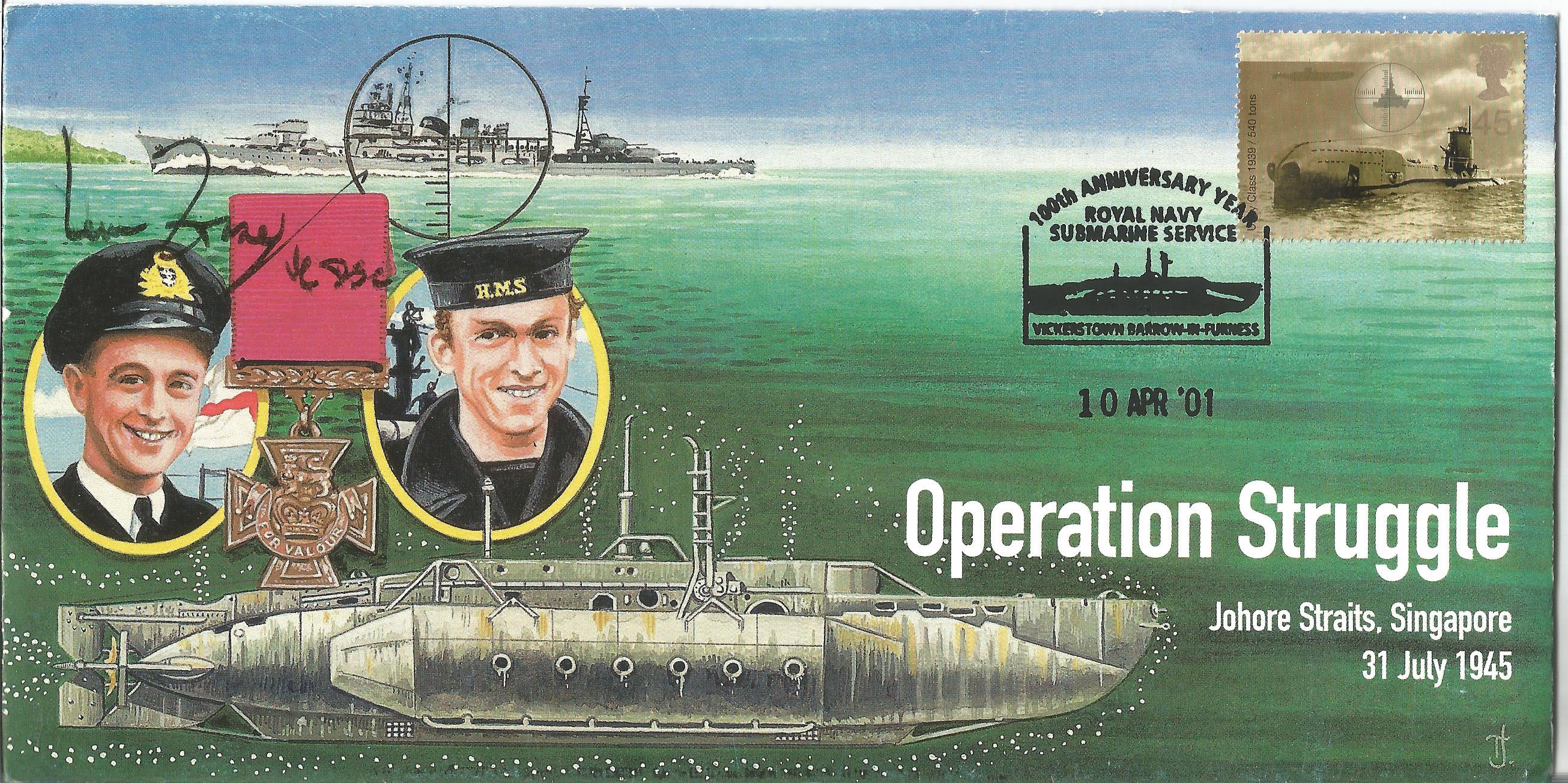 Lieutenant Commander Ian Fraser VC, DSC, RD signed Operation Struggle Midget submarine operation,