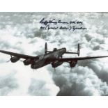 SPECIAL DUTIES LANCASTER PILOT 8x10 photo signed by Russell Rusty Waughman DFC who Volunteered for