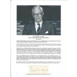 The Rt. Hon. Lord Hurd of Westwell CH, CBE, PC Douglas Hurd signature piece MP and Conservative