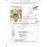 Eric Williams, Oliver Philpott and Kenneth W Mackenzie signed special RAF escapers cover The