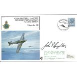 Wg Comm J Houghton signed first flight cover. RAF WW2. Good condition Est.