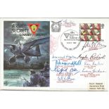 Secret Army RAF Escaping Society cover signed by nine members of the TV series. Includes Bernard