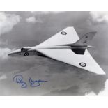 VULCAN BOMBER PILOT 8x10 inch photo signed by Flt Lt Paddy Langdown, a Vulcan bomber pilot with