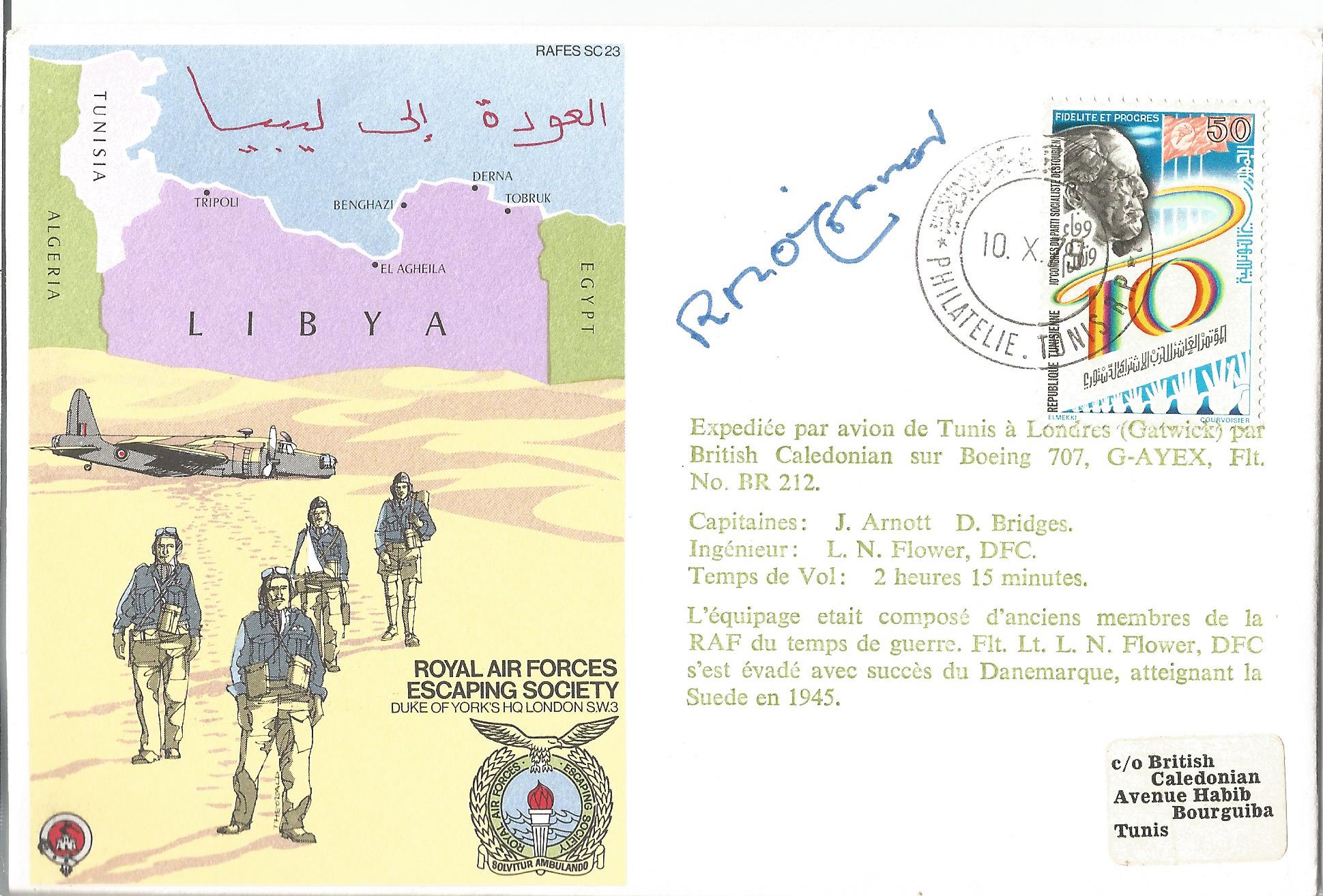 General Sir Richard Nugent O Connor DSO signed Escape for Libya RAF Escaping Society cover. He