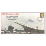 Concorde Captain John Hirst signed Specially designed commemorative cover celebrating Concorde s