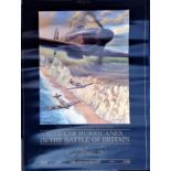 Battle of Britain 30x22 print Hawker Hurricanes in the Battle of Britain 50TH Anniversary by the