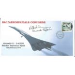 Concorde Captain Keith Barton signed Specially designed commemorative cover BAC Aerospatiale