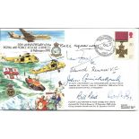 Six Victoria Cross winners signed RAF Rescue Services cover. Signed by Bill Speakman VC, Ian