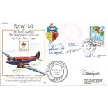 1988 Royal Visit cover RV14 signed by CO Queens flight Wg Cdr Beresford and six flight crew.
