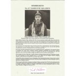 Major Hubert Nick Knilans DSO, DFC signature piece portrait photograph mounted on parchment