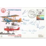 7 signed Sywell 50th Anniversary Air Show, The Barnstormers cover. Signed by M Parker, B Tempest,