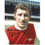 Terry Neil signed 10x8 colour photo pictured in Arsenal kit. Good Condition. All signed pieces