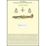 Pilot Officer Ronald James Harold "Robbie" Robertson DFC signature piece. WW2 RAF Battle of