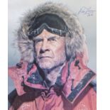 Sir Ranulph Fiennes. 10x8 signed photo from a polar expedition. Good Condition. All signed pieces