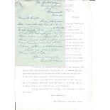 Tirpitz raider Sqn Ldr Bill Williams DFC detailed hand written letter regarding the raid and his