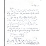 Battle of Britain pilot Powell Shedden hand written note on letter regarding three Naval Pilots in