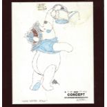 Mike Royer signed original Winnie the Pooh drawing. Good Condition. All signed pieces come with a
