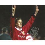 Ole Gunnar Solskjaer Signed Manchester United 8x10 Photo. Good Condition. All signed pieces come