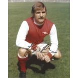 Eddie Kelly signed 10x8 colour photo pictured in Arsenal kit. Good Condition. All signed pieces come