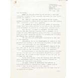 Tirpitz raider Sgt Jones detailed typed signed letter regarding the raid and his career to WW2