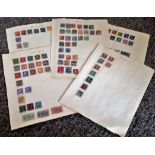 Scandinavian stamp collection 1950s 5 album pages countries include Denmark, Norway, Finland and