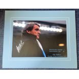 Roberto Mancini signed colour photo as Man City manager. Mounted to approx 16x20 size. Good