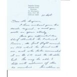 Battle of Britain pilot Harold Maguire hand written letter regarding ACM Rosier and signing cards.