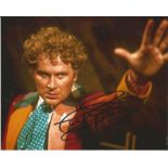 Colin Baker Dr. Who hand signed 10x8 photo. This beautiful hand signed photo depicts Colin Baker