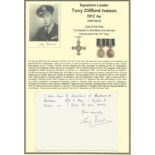 Squadron Leader Tony Clifford Iveson DFC Ae handwritten signed letter. WW2 RAF Battle of Britain