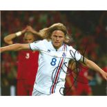 Birkir Bjarnason Signed Iceland 8x10 Photo. Good Condition. All signed pieces come with a