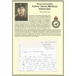 Wing Commander Aylmer James Matinus Aldwinkle handwritten letter. WW2 RAF Battle of Britain pilot.