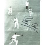 Brian Close signed 10x8 b/w photo pictured in action for England. Good Condition. All signed