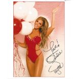 Sandra Taylor Penthouse Pet & actress hand signed 10x8 photo. This beautiful hand signed photo