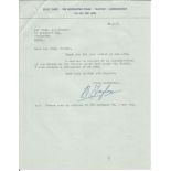 Tirpitz raider F/O B Taylor typed signed letter regarding the raid and his career to WW2 book author