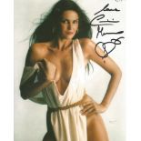 Caroline Munro 007 super sexy hand signed 10x8 photo. This beautiful hand signed photo depicts