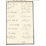 Derby County signed 8x6 sheet. Signed by 20 including Jack Howe, Jack Stamps, Billy Steel and
