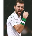 Marin Cilic Signed Tennis 8x10 Photo. Good Condition. All signed pieces come with a Certificate of