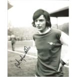 Peter Marinello signed 10x8 b/w photo pictured in Arsenal kit. Good Condition. All signed pieces