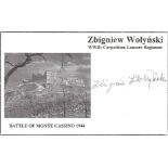 Zbigniew Wolynski signed black and white page. Good Condition. All signed pieces come with a