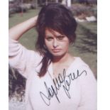 Sophia Loren. 10"x8" signed picture. Good Condition. All signed pieces come with a Certificate of