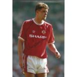 Gary Pallister signed 12x8 colour photo pictured in action for Manchester United. Good Condition.