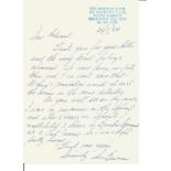 Battle of Britain pilot Len Bowman DFM hand written letter regarding being an Air Gunner on