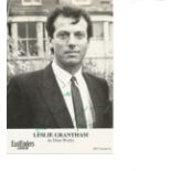 Leslie Grantham signed 6x4 b/w photo. Dedicated. Good Condition. All signed pieces come with a