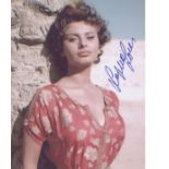 Sophia Loren. 10"x8" signed photo. Good Condition. All signed pieces come with a Certificate of