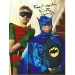 David Jason and Nicholas Lyndhurst signed 8x6 colour Batman and Robin photo. Good Condition. All