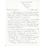 Battle of Britain interest AVM B P Young hand written letter regarding shot down over Belgium