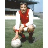 John Radford signed 10x8 colour photo picture in Arsenal kit. Good Condition. All signed pieces come