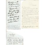 1st Duke of Wellington and Lord Raglan letters. Comes with letter of authenticity and letter dated